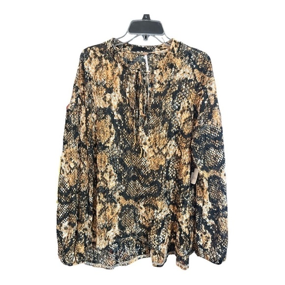 Free People Out for the Night Top in Snakeskin Combo Size Small NEW GH1 - Picture 4 of 4